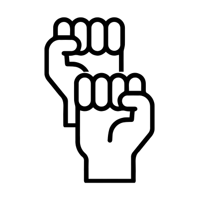 Icône représentant les valeurs de convivialité et de partage